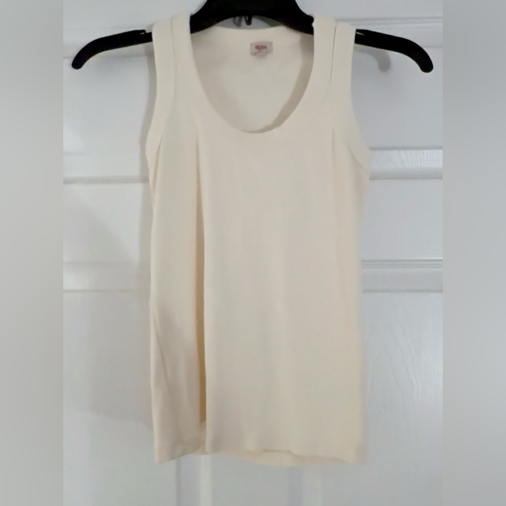 Reba Ivory Ribbed Top